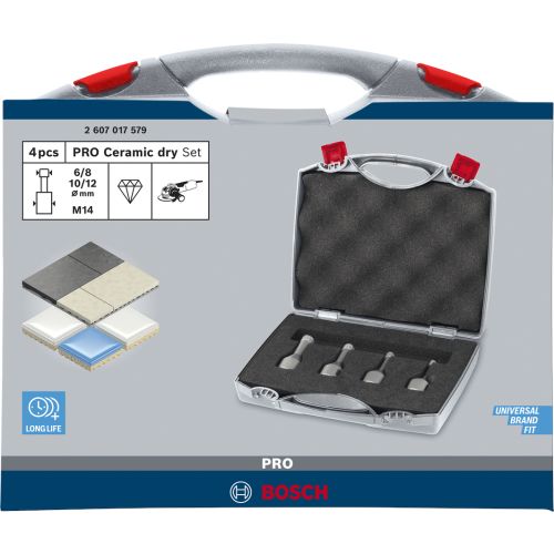 Coffret de 4 forets diamanté M14 D 6 - 8 - 10 - 12 mm BOSCH 2607017579 photo du produit Secondaire 2 L