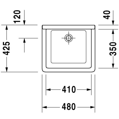 Déversoir blanc STARCK 3 480x425 - DURAVIT- 313480000 pas cher Secondaire 1 L