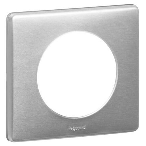 Plaque CELIANE m&eacute;tal 1 poste L 90mm finition titane - LEGRAND - 068901 pas cher Secondaire 1 L