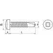 Vis autoperceuse tête cylindrique Carrée zingué DIN 7504M 5,5X25 boîte de 250 - ACTON - 333615,5X25CR3 pas cher Secondaire 3 S