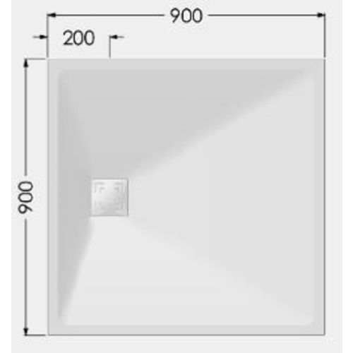 Receveur ONYX blanc 1700 x 800 mm AKW 12834WH-CH photo du produit Secondaire 7 L