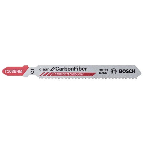 Lames de scie sauteuse L92 mm Expert Carbon Fiber Clean T 108 BHM pack de 3 BOSCH 2608900565 photo du produit