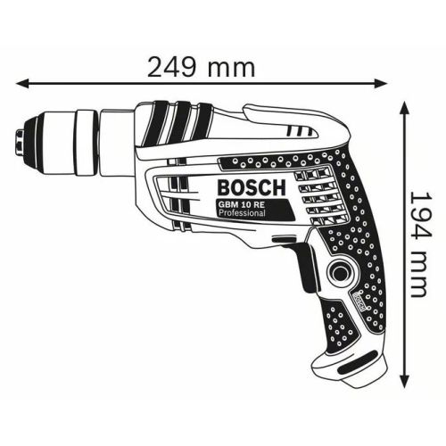 Perceuse simple 600W Bosch GBM 10 RE – 0601473600 photo du produit Secondaire 2 L