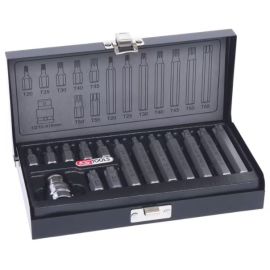 Coffret de 15 embouts de vissage KS Tools Torx® 1/2 '' T20 à T55 - 911.5020 photo du produit Principale M
