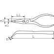 Pince bec demi rond coude bimatières 160mm - SAM OUTILLAGE - 239-16G pas cher Secondaire 1 S