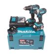 Pack de 2 outils 18 V (DDF452 / DTD152) + 3 batteries 5 Ah + chargeur rapide + coffret MAKPAC MAKITA DLX2127TJ1 photo du produit
