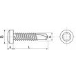 Vis autoperceuse tête cylindrique bombée 6 lobes internes inox A2 DIN7504M 5.5X19 boîte de 200 ACTON 624355,5X19 photo du produit Secondaire 1 S