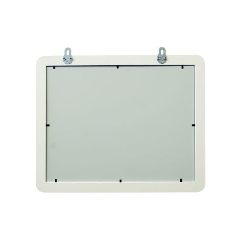 Miroir sanitaire 280x360mm avec cadre PVC blanc - SOCOMIX - MP 43-EVO pas cher Secondaire 1 L