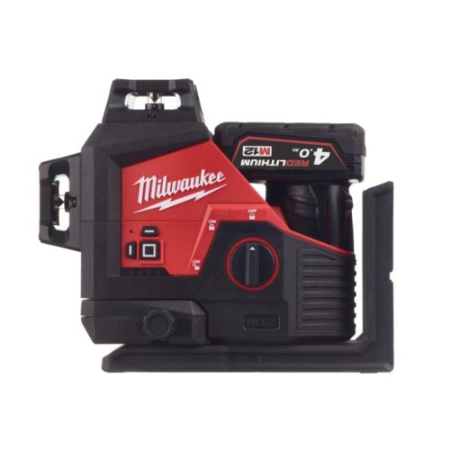 Laser vert 3 lignes 360° 12 V M12 3PL-401C + batterie 4,0 Ah + chargeur + coffret MILWAUKEE 4933478102 photo du produit