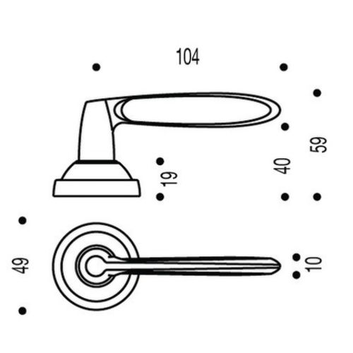 Ensemble Tango entraxe 165 mm bec de cane condamnation chrom&eacute; velours VACHETTE 691808 photo du produit Secondaire 5 L