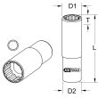 Douille 1/2'' longue en chrome vanadium 12 pans 3/8'' KS TOOLS 917.1287 photo du produit Secondaire 1 S