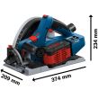 Scie plongeante 18V GKT 18V-52 GC + 2 batteries Procore 8 Ah + chargeur + coffret L-BOXX BOSCH 0615990L55 photo du produit Secondaire 1 S