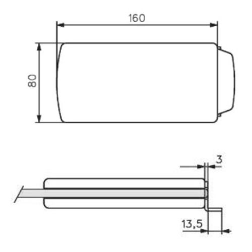 Boîtier gâche pour série 4300 LAGUNE chromé brillant - STREMLER - 4309.30.0 pas cher Secondaire 1 L