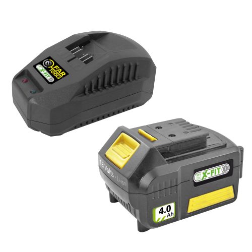 Pack 18 V X-FIT XF-KIT 40 batterie Lithium Ion 4 Ah + chargeur rapide FARTOOLS 216018 photo du produit
