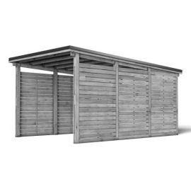 Carport bois César Forest Style pour 1 voiture 17,7 m² - 3828 pas cher Principale M