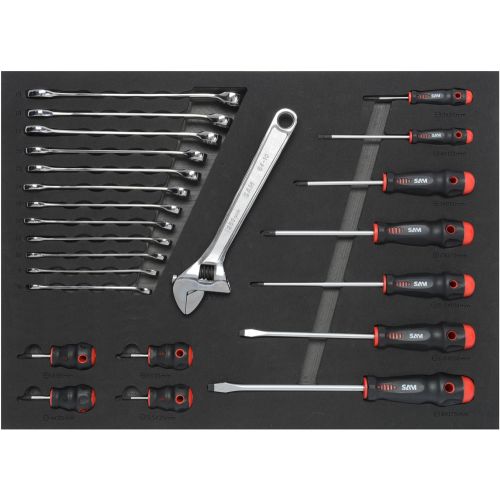 SERVANTE D'OUTILS AVEC MODULE MOUSSE, ROUGE