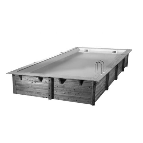 Piscine LINEA 500x800 H140cm liner gris 75/100 - UBBINK - 7504773 pas cher