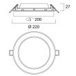 Lampe START ECO DOWNLIGHT FLAT 2000Lm 840 - SYLVANIA - 0053882 pas cher Secondaire 3 S