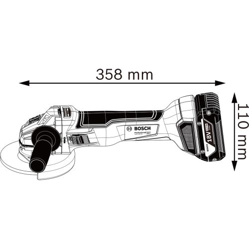 Meuleuse angulaire 18V GWS 18V-10 + 2 batteries Procore 5,5Ah + chargeur + coffret L-Boxx - BOSCH pas cher Secondaire 7 L