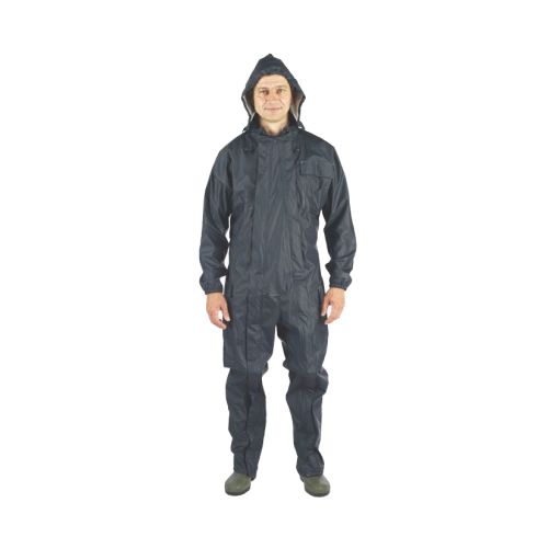 Combinaison de pluie PU COVERALL à doubles zips bleu marine TM COVERGUARD 50890 photo du produit Secondaire 1 L