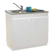 Meuble sous-évier mélaminé SIM'HYDRO 2 portes 800 x 600 mm NEOVA S12N42080H photo du produit