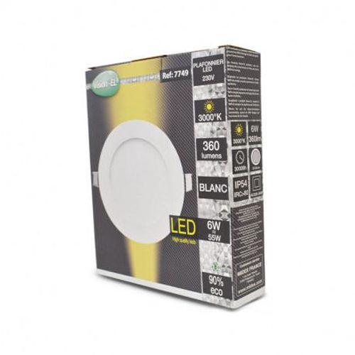 Plafonnier LED SLIMY blanc D 120 mm 6 W 3000 K MIIDEX LIGHTING 7749 photo du produit Secondaire 3 L