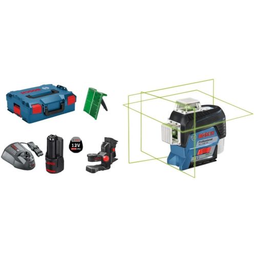 Laser lignes 12 V GLL 3-80 CG Professional + batterie GBA 2.0 Ah + chargeur GAL 12V-40 + L-BOXX BOSCH 0601063T00 photo du produit