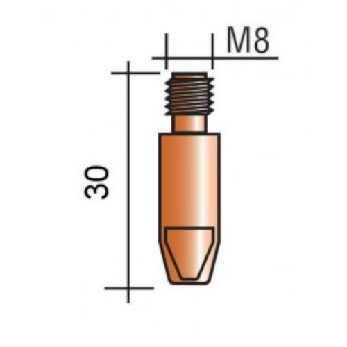 Tube contact M8 1,4 mm CUCRZR ABICOR BINZEL 140.0536 photo du produit Secondaire 1 L