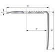 Nez de marche aluminium argent 3 m DINAC 0647110 00 photo du produit Secondaire 1 S