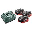 Pack de 3 batteries 18V Metabo LIHD + chargeur rapide 5,5 Ah - 1210082 photo du produit