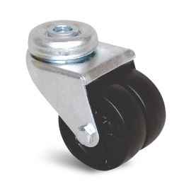 Roue double galet 50mm &agrave; &oelig;il trou 10mm pivotante - GUITEL HERVIEU - 860012 pas cher Principale M