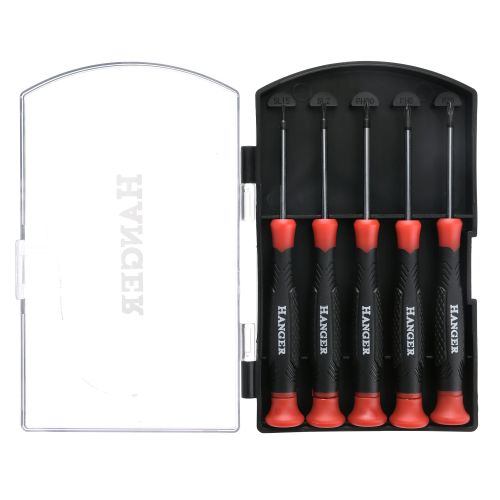 Jeu de 5 tournevis de pr&eacute;cision micro HANGER 133092 photo du produit Secondaire 1 L