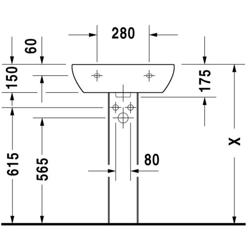 Colonne pour lavabo D-CODE blanc céramique sanitaire - DURAVIT - 863270000 pas cher Secondaire 1 L