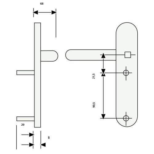 Demi-b&eacute;quille pour CF60 TESA SDF92EXNE photo du produit Secondaire 1 L