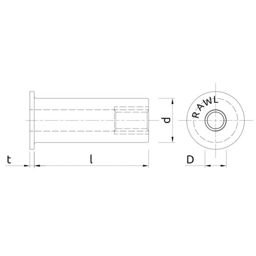 Fixation universelle Rawl sans vis - 8713 photo du produit Secondaire 1 L