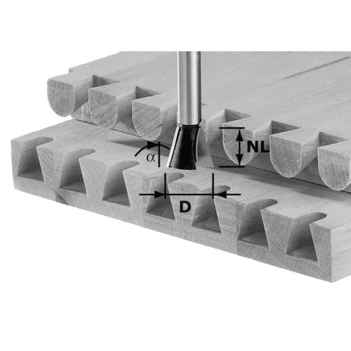 Fraise à queue d’aronde HW S8 D20/17/15° - FESTOOL - 490996 pas cher