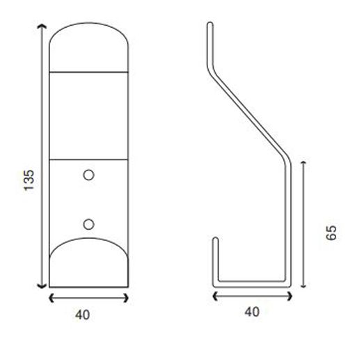 Patère aluminium blanche - EUROWALE - 080806BL pas cher Secondaire 1 L