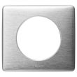 Plaque CELIANE métal 1 poste L90mm finition aluminium - LEGRAND - 068921 pas cher