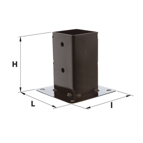 Platine poteau 7x7 top