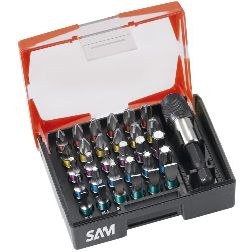 Coffret de 31 pièces d'embouts de vissage 1/4'' - SAM OUTILLAGE - EMB-31C pas cher Principale L