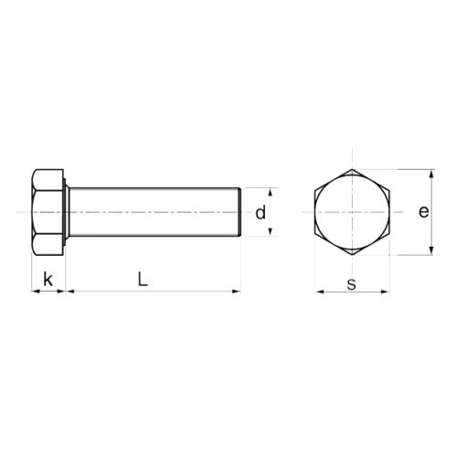 Vis métaux tête hexagonale nylon 6.6 DIN 933 10X40 boîte de 100 - ACTON - 8000010X40 pas cher Secondaire 3 L