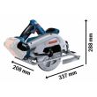 Scie circulaire 18V GKS 18V-68 C Professional (sans batterie ni chargeur) + coffret L-BOXX BOSCH 06016B5001 photo du produit Secondaire 1 S