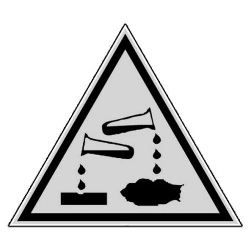 Panneau d'avertissements 100mm danger substances corrosives - NOVAP - 4180052 pas cher