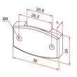 Coulisseau plastique pour tringle de serrure persienne TIRARD CA500001 photo du produit