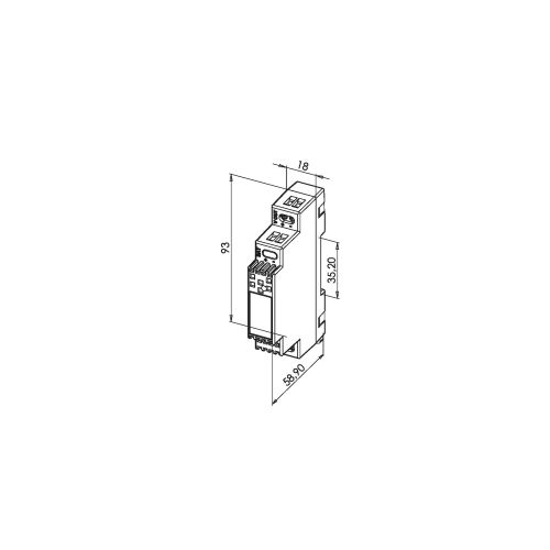 Alimentation à découpage rail DIN 1MOD 1,5 A 18 W - HERACLES - RC/PCA-ALIMRD121.5 pas cher Secondaire 1 L