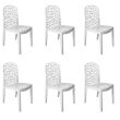 Lot de 6 chaises FLORA en polypropylène blanc - SHAF - 55109 pas cher Secondaire 1 S