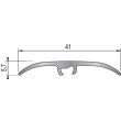 Seuil de fixation invisible multi-niveaux 41 mm aluminium naturel 0,93 ml DINAC 2149020 photo du produit Secondaire 1 S