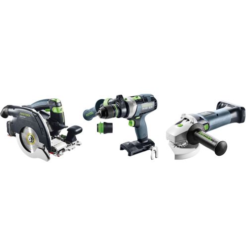 Pack 3 outils menuiserie 18 V (HKC 55 + TPC 18 + AGC 18) + 2 batteries 5 Ah + chargeur + Systainer FESTOOL 578025 photo du produit Secondaire 2 L