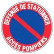 Panneau d'interdiction rond 300 mm ''Défense de stationner Accès pompier'' NOVAP 4034294 photo du produit