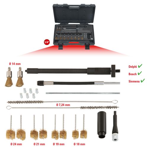 Kit de nettoyage de puits d'injection 23 pièces KS TOOLS 152.1370 photo du produit Secondaire 1 L